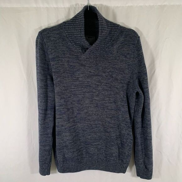Retrofit Brand Sweater  XL Grey Knit Long Sleeve VNeck Mock Neck Pullover - Picture 1 of 9